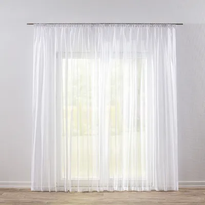 Produktbild von Dekoria Gardine mit Kräuselband, weiß, 300 x 245 cm