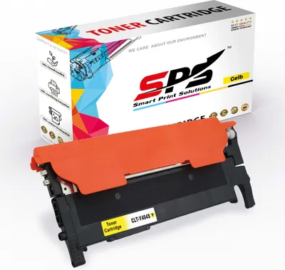 A toner cartridge and its packaging are displayed against a white background.