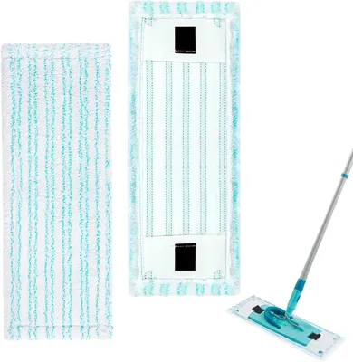 Imagen del producto de Paños de microfibra de repuesto para mopas, 2 unidades, 38x15 cm, para la limpieza de suelos