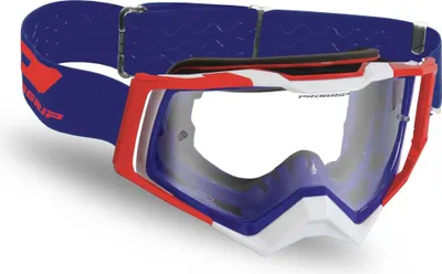 Productafbeelding van Pro Grip Bril 3309 Rapid, rood/wit/blauw met transparante glazen