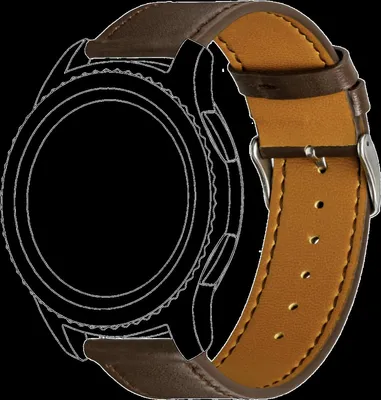 Produktbild von Topp 40-37-1915, Band, Smartwatch, Braun, Samsung, Samsung Galaxy Watch 46 mm Samsung Gear S3 frontier Samsung Gear S3, Echtes Leder