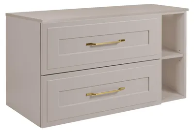Produktbild von Badezimmer-Unterschrank-Set, Kaschmir, 80 (60 + 20) x 46 x 58 cm, 3 Grifffarben zur Auswahl