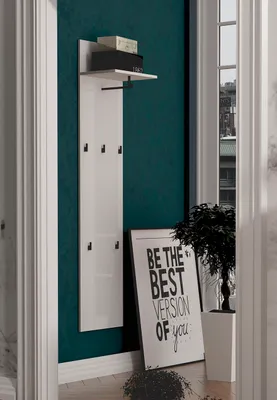 Produktbild von Wandgarderobe Paneel Hängarderobe Wandpaneel Garderobenpaneel Flur "Glossy I"