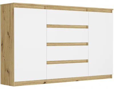 Obrázek produktu pro Komoda 160 cm zásuvky dveře skříňka FRAMIRE R-160-S4 artisan mix