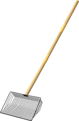 Produktbild von Große Hühnerkotschaufel, Hühnerstall-Reinigungsschaufel aus Edelstahl mit Holzgriff, 3-in-1-Streuschaufel für Hühnerstall-Zubehör