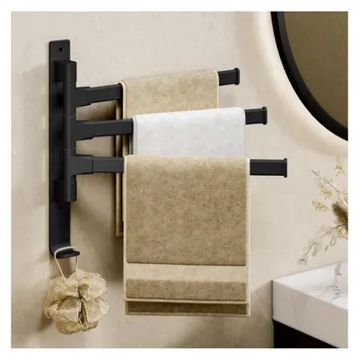 Immagine prodotto di Portasciugamani - 3 bracci - alluminio nero
