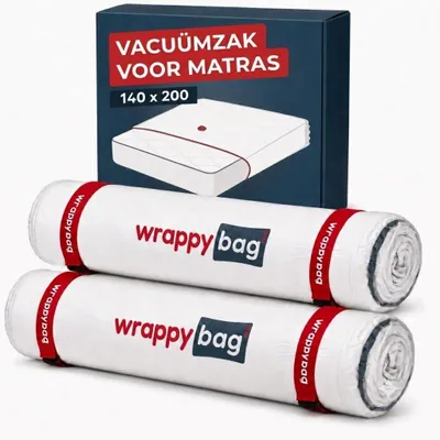 Image de Lot de 2 sacs de rangement sous vide pour matelas, dimensions 140 x 200 cm