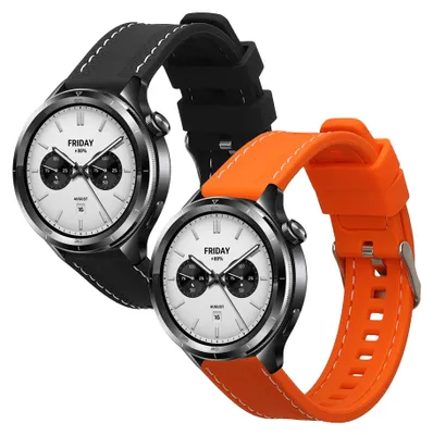 Produktbild von kwmobile 2x Uhrenarmband für Xiaomi Watch S4 / S4 Sport / S3 / S2 / Watch S1 Active / Watch 5 Active Armband - Fitnesstracker Band Set aus TPU Silikon