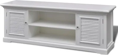 Zdjęcie produktu dla vidaXL Szafka pod telewizor biała drewniana