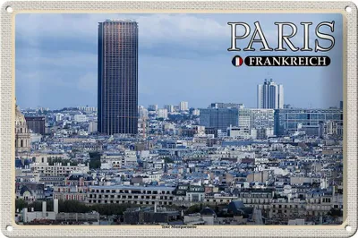 Produktbild von Blechschild Reise 30x20cm Paris Frankreich Montparnasse Hochhaus