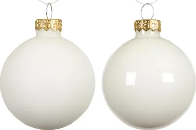 Produktbild von Weihnachtskugeln Glas 10cm 4 Stück - Wollweiß