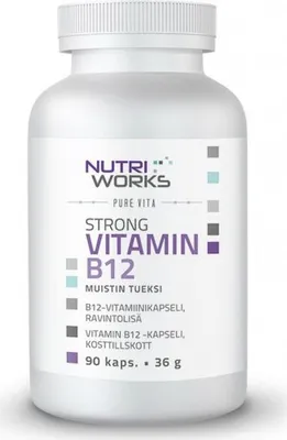 Imagen del producto de Vitamina B12 de alta potencia, 90 cápsulas