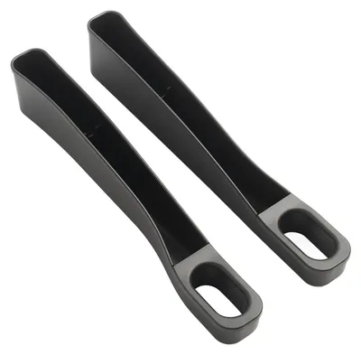 Image de Organisateur pour siège de voiture, lot de 2, grande capacité, multifonctionnel, boîte de rangement pour l'espace entre les sièges de voiture, compatible avec Tesla Model 3, couleur noire