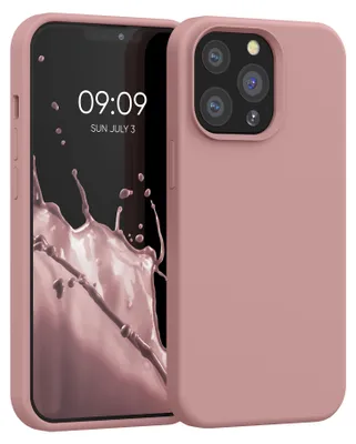 Produktbild von kwmobile Handyhülle für iPhone 13 Pro Hülle, für iPhone 13 Pro Case - Hülle Silikon - kabelloses Laden - Winter Rose