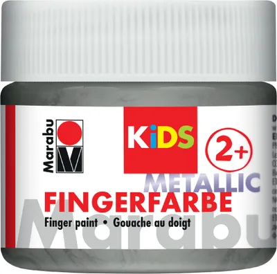 Produktbild von Marabu KiDS Fingerfarbe 100 ml metallic-silber 782