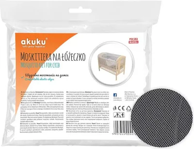 Produktbild von Akuku Moskitonetz Kinderbett Universal Weiß Reisebett Insektenschutz