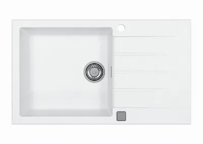 Produktbild von ALVEUS GRANITAL Spüle CADIT 40 in ARCTIC mit Pop-up-Siphon / Ausschnittmaß 840 x 480 mm / Granitspüle