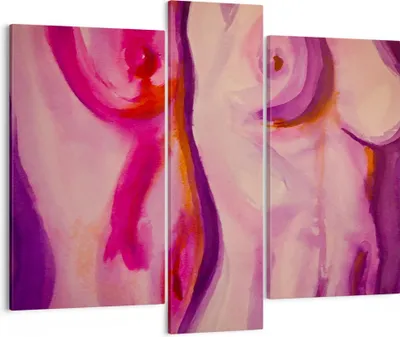 Produktbild von Bild auf Leinwand - Leinwandbild - Frau Tat Körper - 95x80cm - Wand Bild - Wanddeko - Wandbilder - Leinwanddruck - Bilder - Kunstdruck - Wanddekoration - Leinwand bilder - Wandkunst - CB95x80-3812
