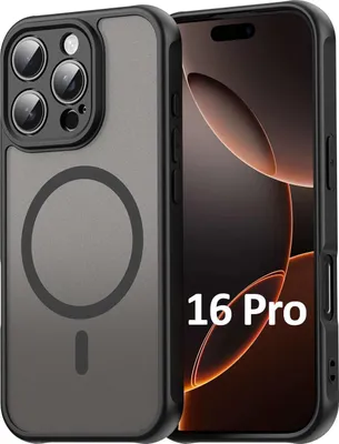 Produktbild von Handyhülle für Apple iPhone 16 Pro Matt Case Schutzhülle Kratzfest Passgenau Schwarz