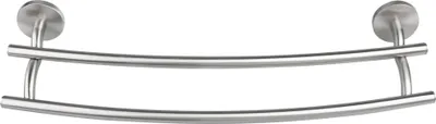 Produktbild von Fackelmann Handtuchreling FUSION, vernickelter Handtuchhalter, Handtuchstange (Farbe: Silber)