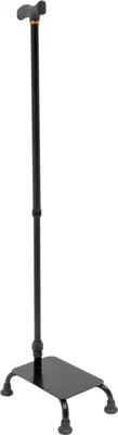 Produktbild von Treppensteighilfe Gehstock, 2-in-1, höhenverstellbar, 4-Punkt rutschfester Standfuß, für Senioren, schwarz