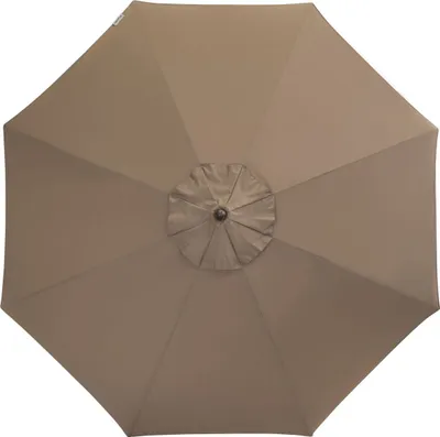 Produktbild von Doppler Alu Wood ø 350 cm Marktschirm Holzoptik Sonnenschirm rund 3 Farben Mittelmastschirm 846 Greige