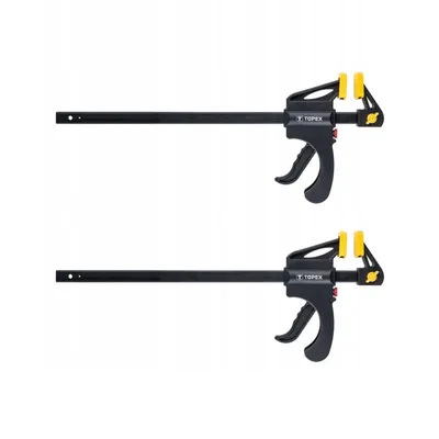 Produktbild von TOPEX SET 2 Stück Einhandzwinge 300 x 60 mm, Spann-Weite 300 mm, Spanntiefe 60 mm