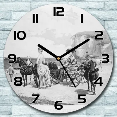 Produktbild von Wanduhr aus Glas Rund fi 30 Sommernachmittags Quarz Deko Schlafzimmer Büro