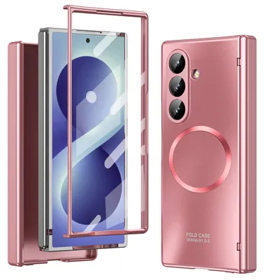 Produktbild von Handyhülle Klapphülle + H9 Display Glas Samsung Galaxy Z Fold8 Ultra 5G Pink