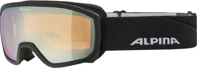 Produktbild von Alpina Scarabeo, doppelte Scheibe, Schwarz, Kinder, Sphärisches Brillenglas, Schwarz, Weiß, Gold, Spiegel