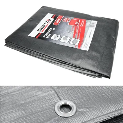Obrázok produktu pre Plachta Mertz vodotesná zosilnená krycia 120g/m2 6x6M strieborná M1648