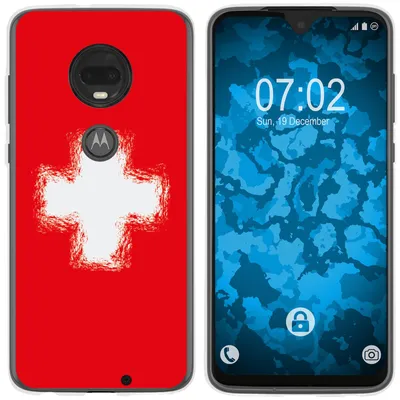 Produktbild von PhoneNatic Case kompatibel mit Motorola Moto G7 Silikon-Hülle WM Schweiz M10