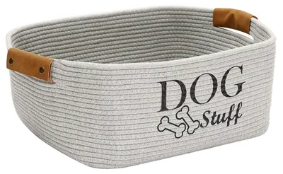 Immagine prodotto di Ciotola grande per cani, realizzata in corda di cotone resistente, ideale per riporre i giocattoli