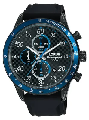 Produktbild von Herrenuhr RM337EX9 Chronograph, 45 mm, schwarzes Edelstahlgehäuse, Lederarmband, 10 ATM, Quarz