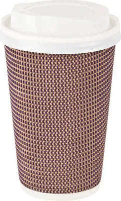 Produktbild von 100x Premium Doppelwand Kaffeebecher CoffeeToGo mit Trinkdeckel 400/510ml