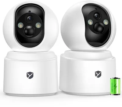 Productafbeelding van SnelShoppen - Draadloze bewakingscamera 2,5 K (4 MP) met Wifi, Pan/Tilt, Nachtzicht, PIR-detector, Bidirectionele Audio voor Baby, Huisdieren en Huish