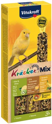 Produktbild von Vitakraft 21213, 90 g, Kanarienvogel, Zylinder, 3 Stück(e), 24 mm, 82 mm