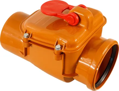 Immagine prodotto di ScarMaxx valvola antiriflusso sistema fognario, arancione/rosso DN 110 - 27,5x18x19cm