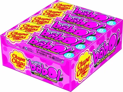 Image de Chupa Chups Big Babol Tutti Frutti goût gomme à mâcher 27g paquet de 20
