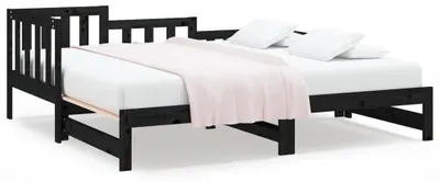 Obrázok produktu pre vidaXL Rozkladacia posteľ Black 2x(90x190) cm Masívne borovicové drevo