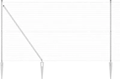 Immagine prodotto di vidaXL Recinzione con paletti argento 1,6 x 10 m in acciaio