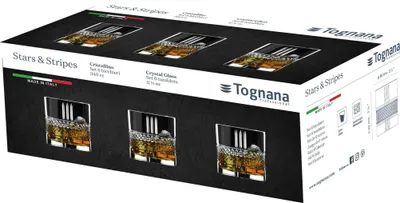 Produktbild von Tognana STARS Whiskygläser, 340 ml Fassungsvermögen, niedriges Design, 6er Set