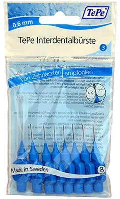 Image de Brosses interdentaires Normal 0,6 mm bleu 8 pcs
