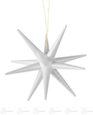 Immagine prodotto di Decorazioni per alberi di Natale, forma stella, colore bianco (5 pezzi). Dimensioni: 8 cm x 8 cm x 8 cm. Nuovo