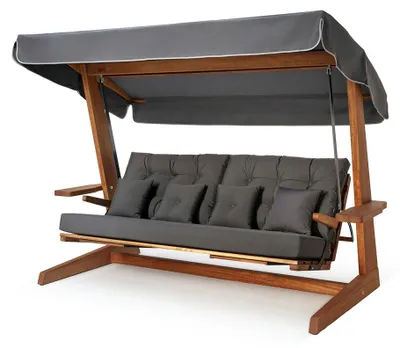 Produktbild von Westmann Irokoholz Hollywoodschaukel Luna 2600 Anthrazit 139x260x195 cm