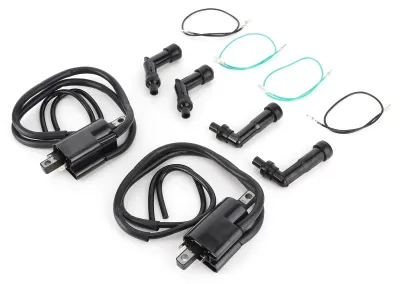 Zdjęcie produktu dla Zestaw cewek zapłonowych i nasadek świec zapłonowych, numer części 30510333013, pasujący do motocykli Honda CB350F, CB400F, CB500, CB550