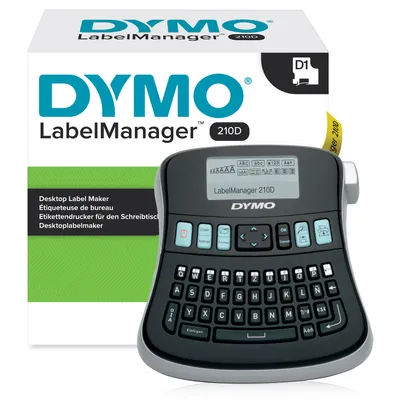 Produktbild von DYMO LabelManager 210D Beschriftungsgerät | Etikettiergerät mit QWERTZ-Tastatur | für Etiketten in 6, 9, und 12mm Breite
