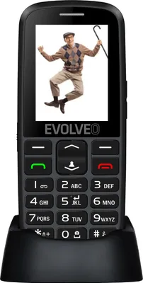 Zdjęcie produktu dla EVOLVEO EasyPhone EG, telefon komórkowy dla seniorów z podstawką ładującą (czarny)