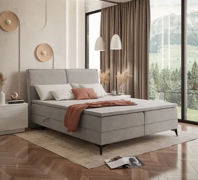Produktbild von VIOLETT Boxspringbett mit Bonellmatratze und mit Topper Monolith 84 160x200 cm