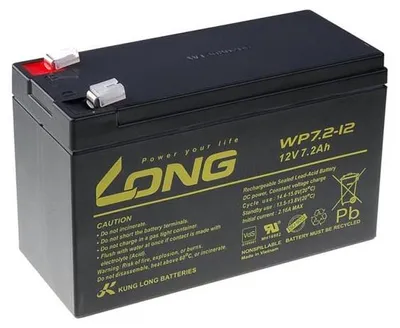 Obrázok produktu pre Long 12V 7,2Ah olověný akumulátor F2